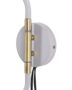 Lampa ścienna ESTRELLA Jasnoszary Metal Regulowana