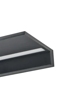 Lampa ścienna FERREIRA Czarny Metal