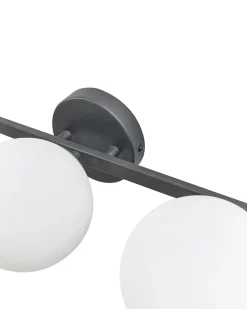 Lampa ścienna GIMONE Czarny Metal