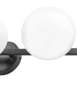 Lampa ścienna GIMONE Czarny Metal
