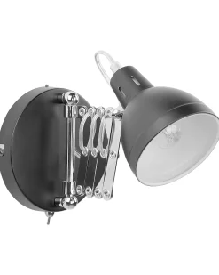 Lampa ścienna HARRINGTON Czarny Metal Regulowana