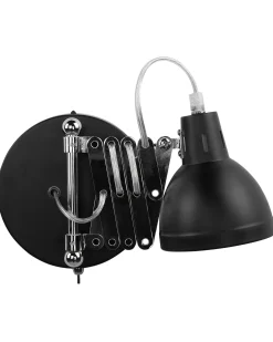 Lampa ścienna HARRINGTON Czarny Metal Regulowana