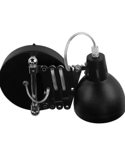 Lampa ścienna HARRINGTON Czarny Metal Regulowana