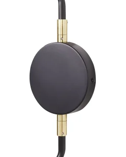 Lampa ścienna KADASSA Czarny Metal Regulowana