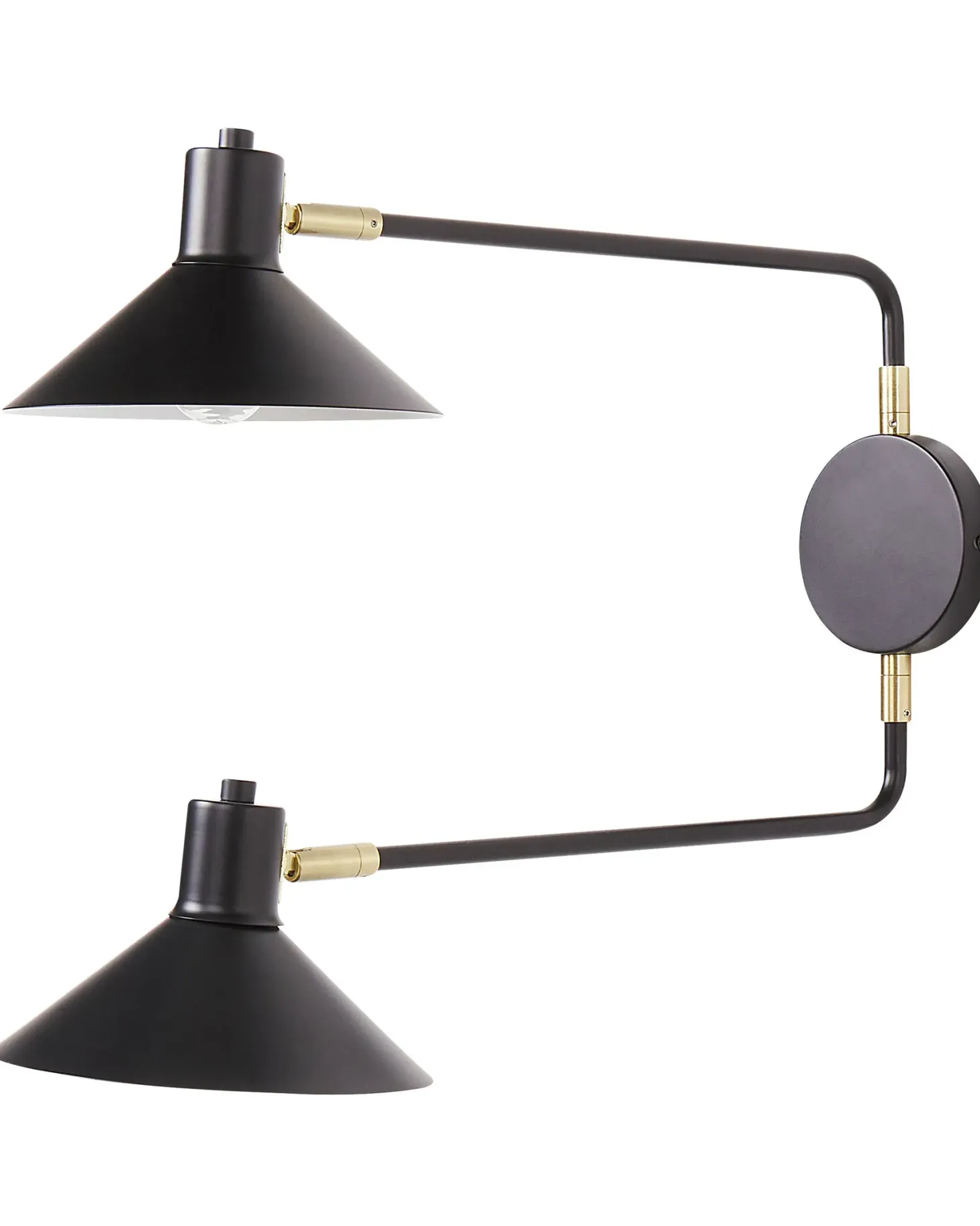 Lampa ścienna KADASSA Czarny Metal Regulowana