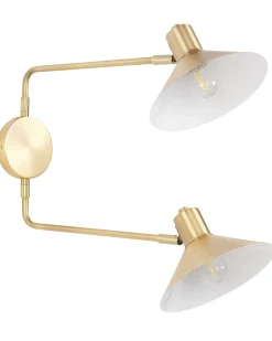 Lampa ścienna KADASSA Złoty Metal Regulowana