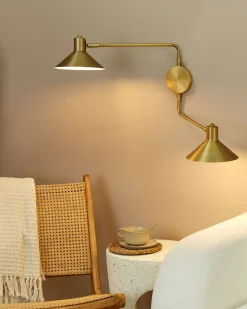 Lampa ścienna KADASSA Złoty Metal Regulowana