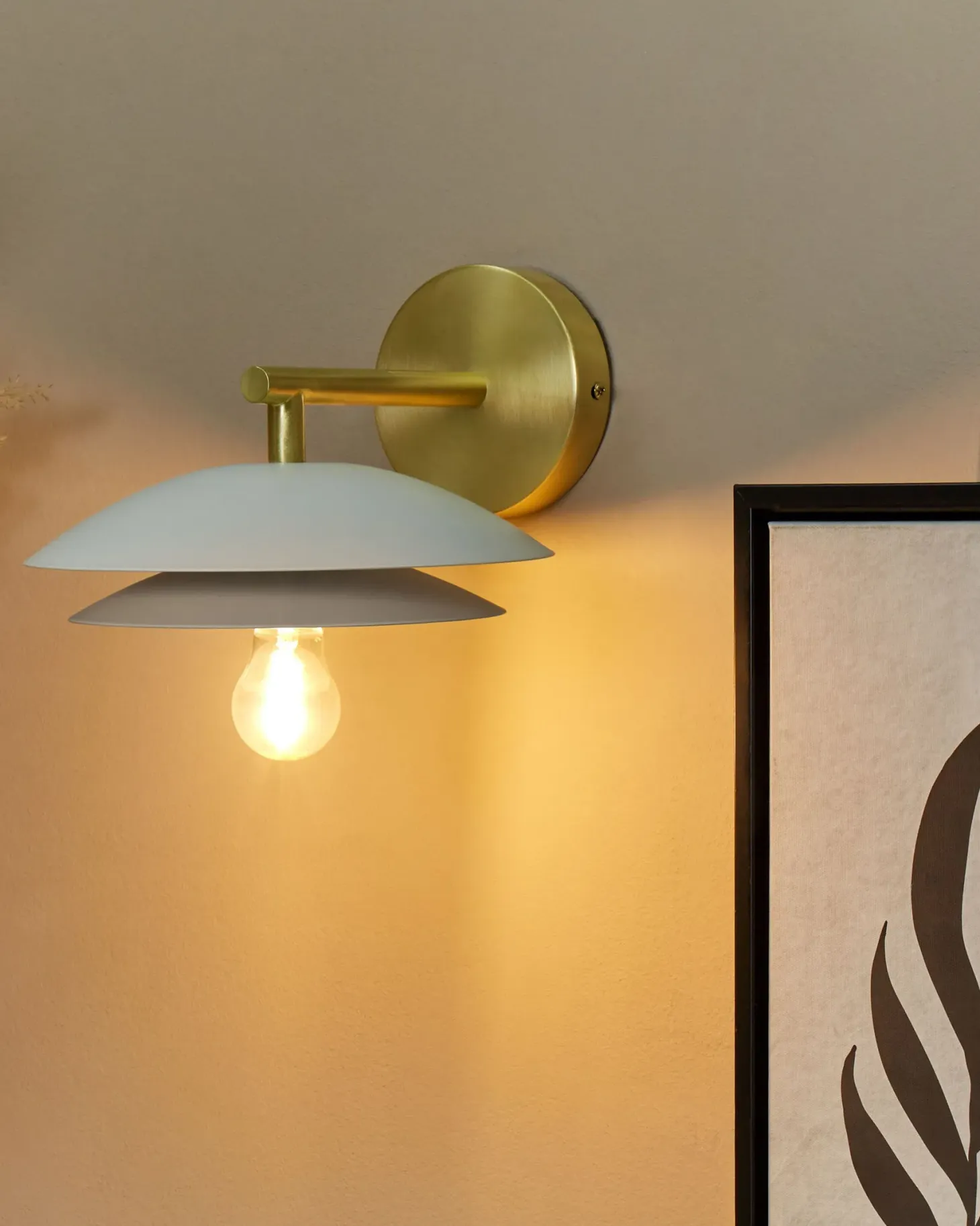 Lampa ścienna LASOLO Biały Metal