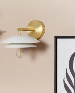 Lampa ścienna LASOLO Biały Metal