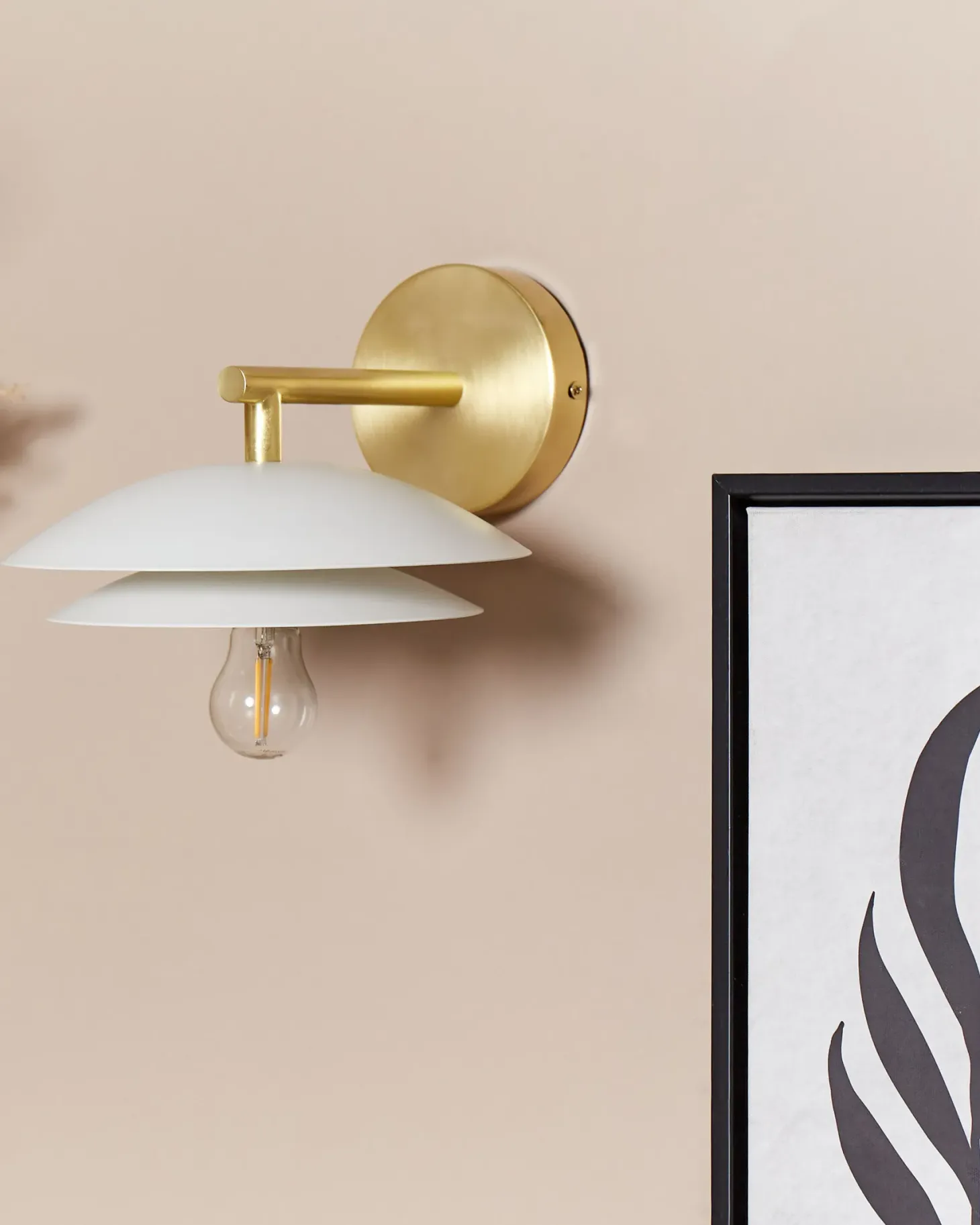 Lampa ścienna LASOLO Biały Metal