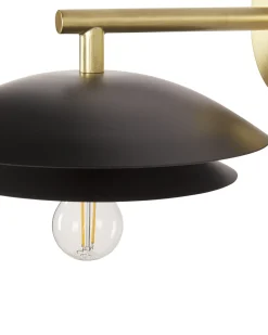 Lampa ścienna LASOLO Czarny Metal