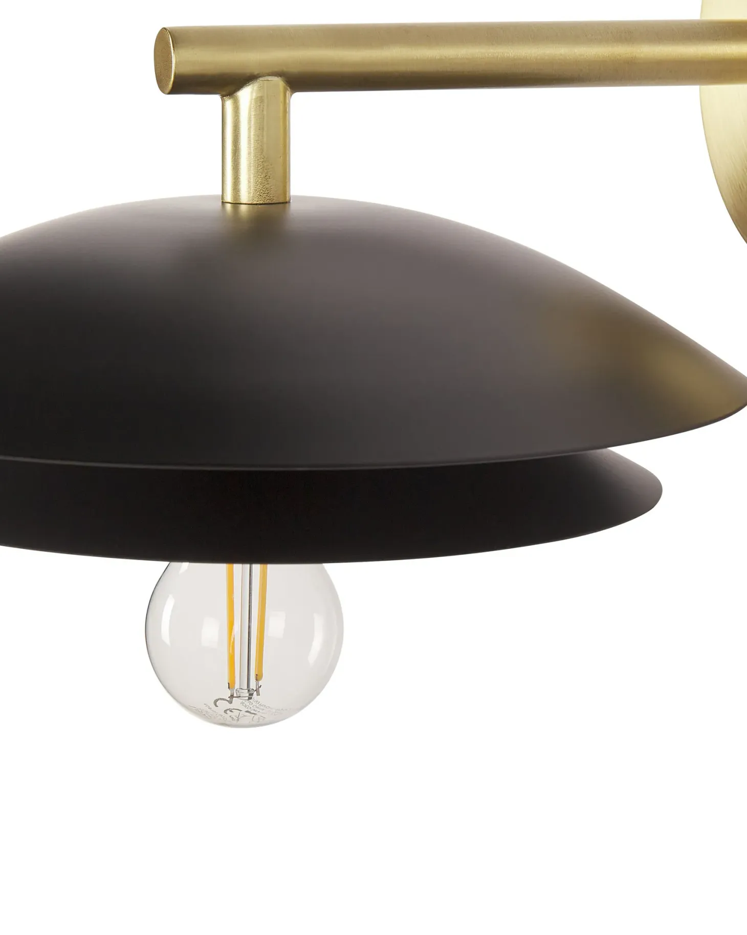 Lampa ścienna LASOLO Czarny Metal