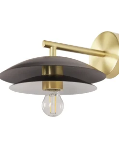 Lampa ścienna LASOLO Czarny Metal