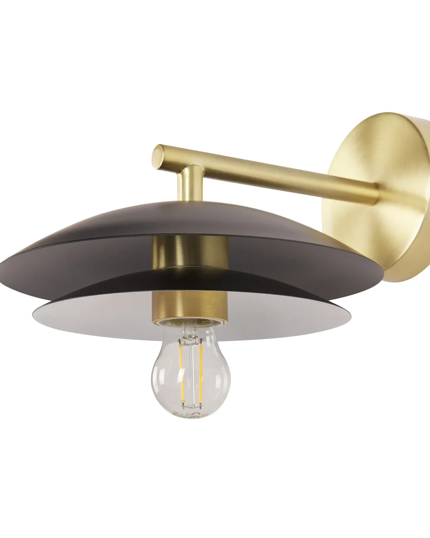 Lampa ścienna LASOLO Czarny Metal