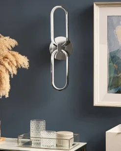 Lampa ścienna LED KRANG Srebrny Metal