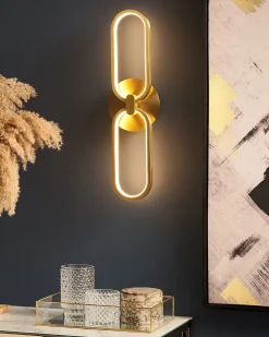 Lampa ścienna LED KRANG Złoty Metal
