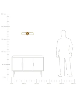 Lampa ścienna LED KRANG Złoty Metal