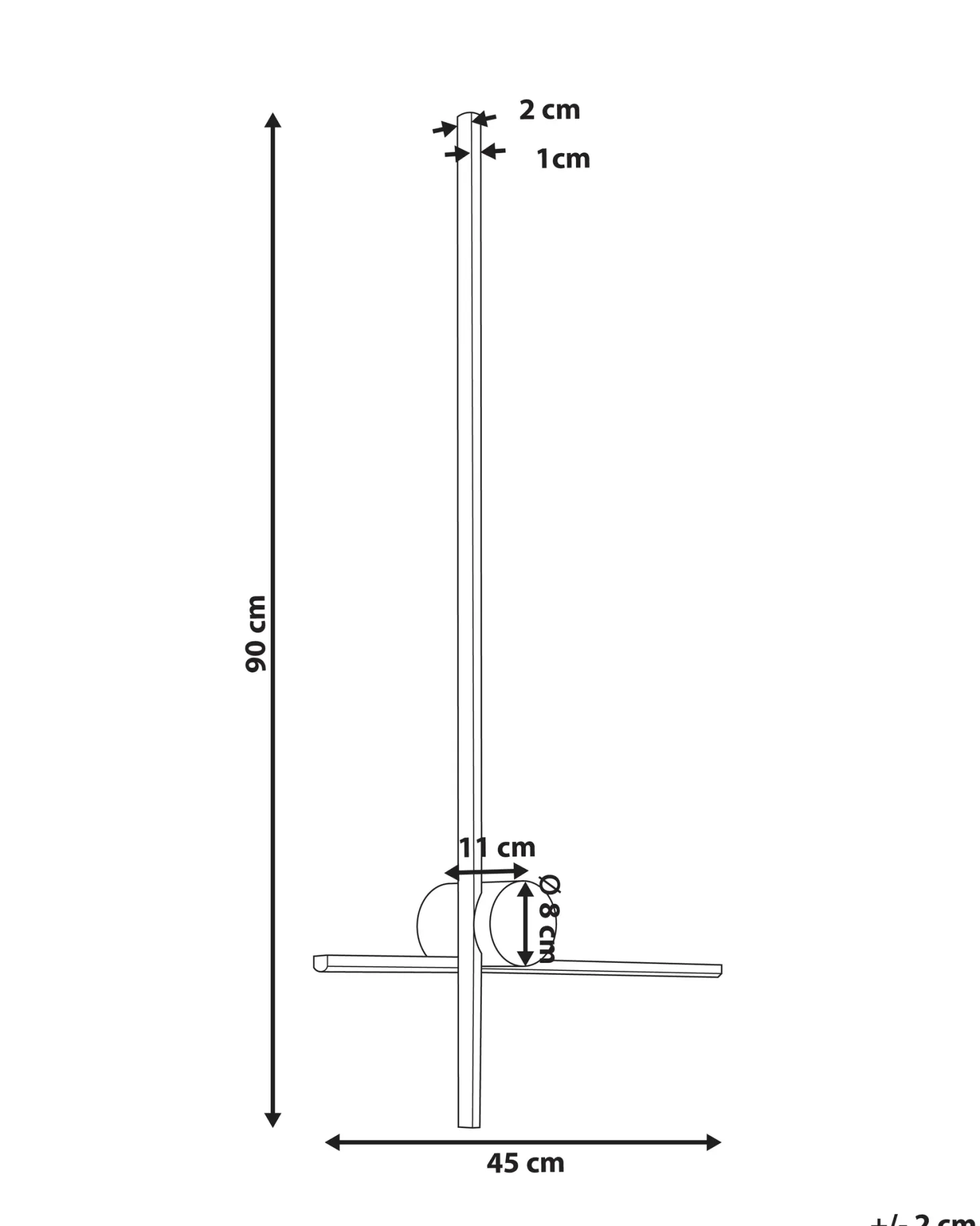 Lampa ścienna LED NUEVO Złoty Metal