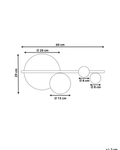 Lampa ścienna LED PARITA Czarny Metal
