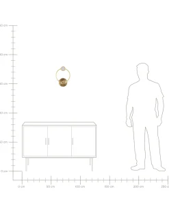 Lampa ścienna LED PONUGA Złoty Metal