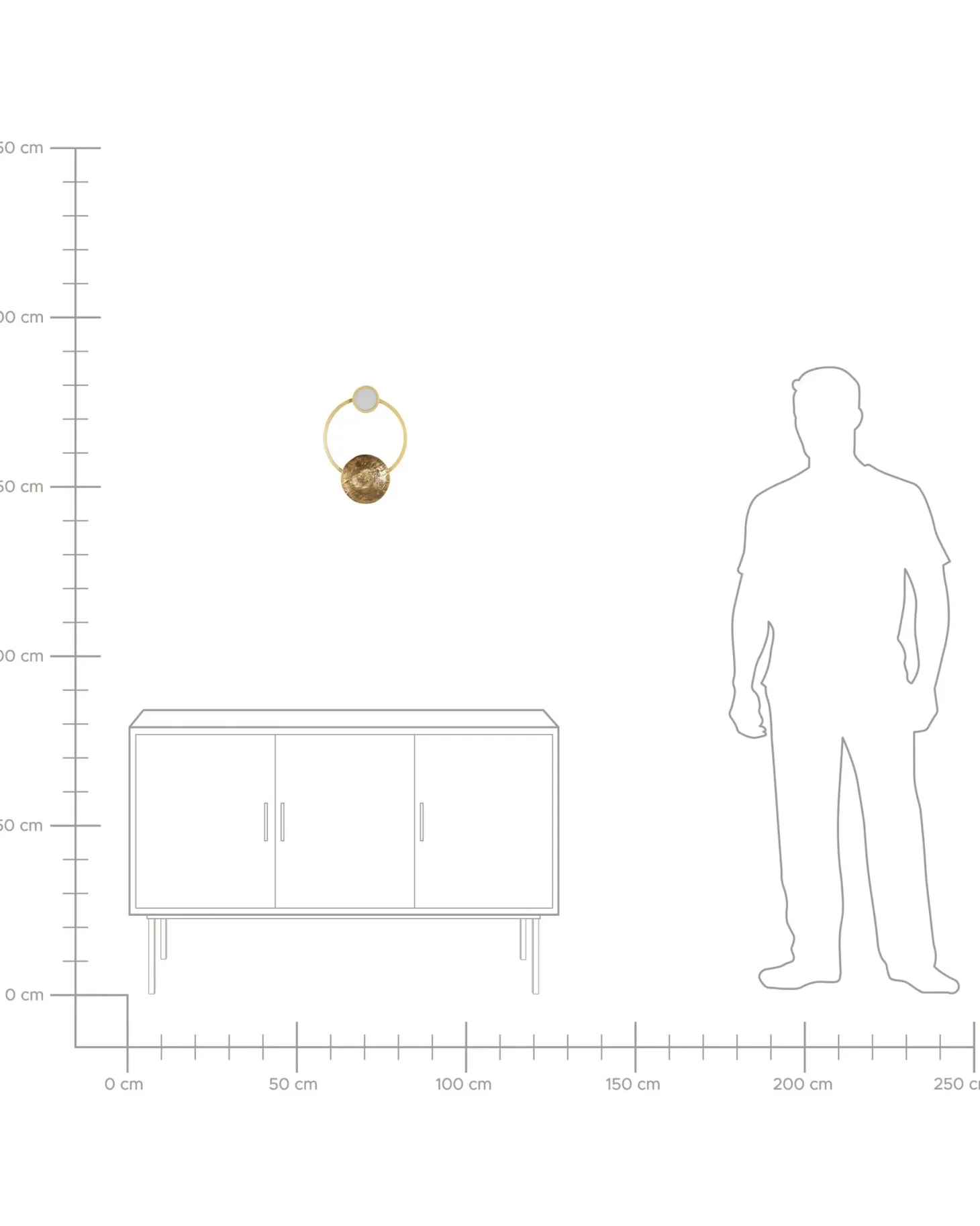 Lampa ścienna LED PONUGA Złoty Metal