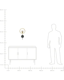 Lampa ścienna LED SAMBRE Złoty Czarny Metal