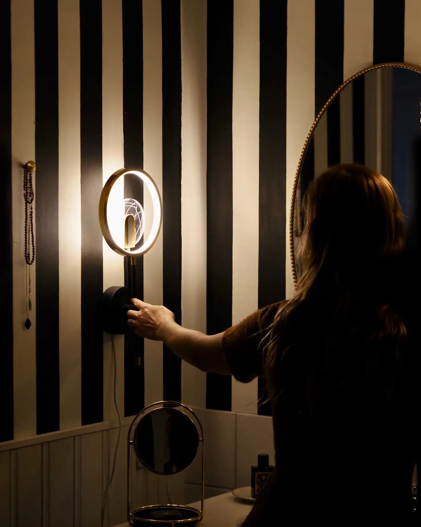 Lampa ścienna LED SAMBRE Złoty Czarny Metal