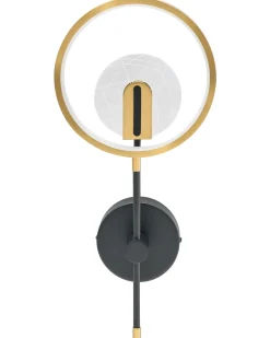 Lampa ścienna LED SAMBRE Złoty Czarny Metal