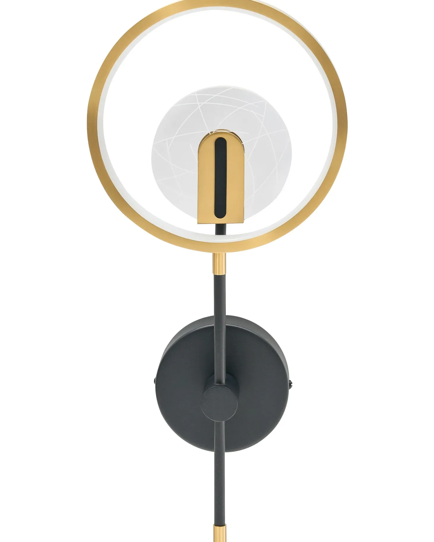 Lampa ścienna LED SAMBRE Złoty Czarny Metal