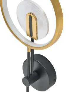 Lampa ścienna LED SAMBRE Złoty Czarny Metal