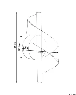 Lampa ścienna LED SARELA Czarny Metal