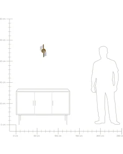 Lampa ścienna LED SARELA Złoty Metal