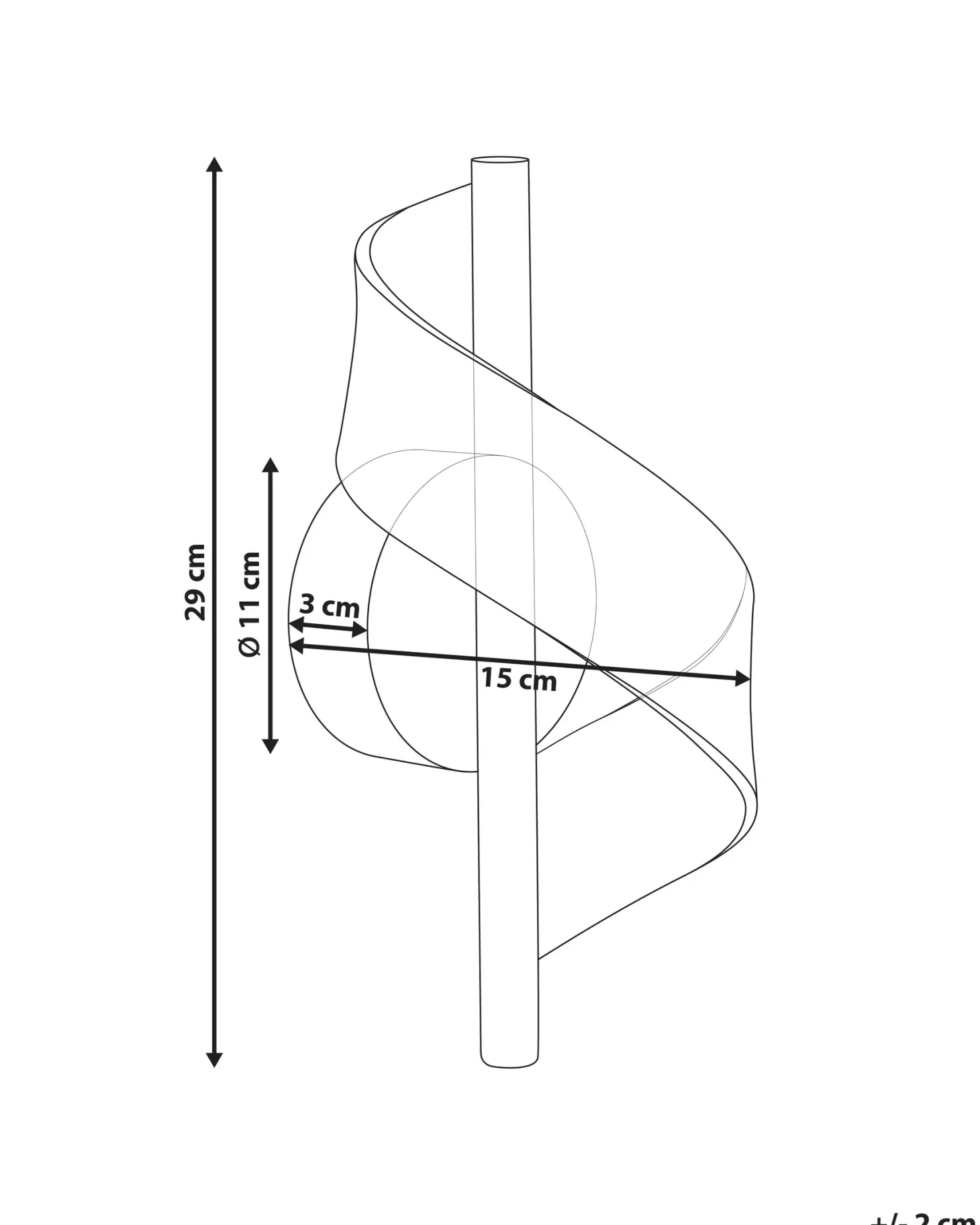 Lampa ścienna LED SARELA Złoty Metal