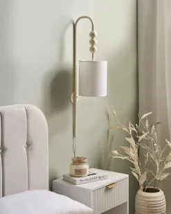 Lampa ścienna LOKY Beżowy Metal