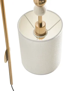 Lampa ścienna LOKY Mosiężny/beżowy Metal