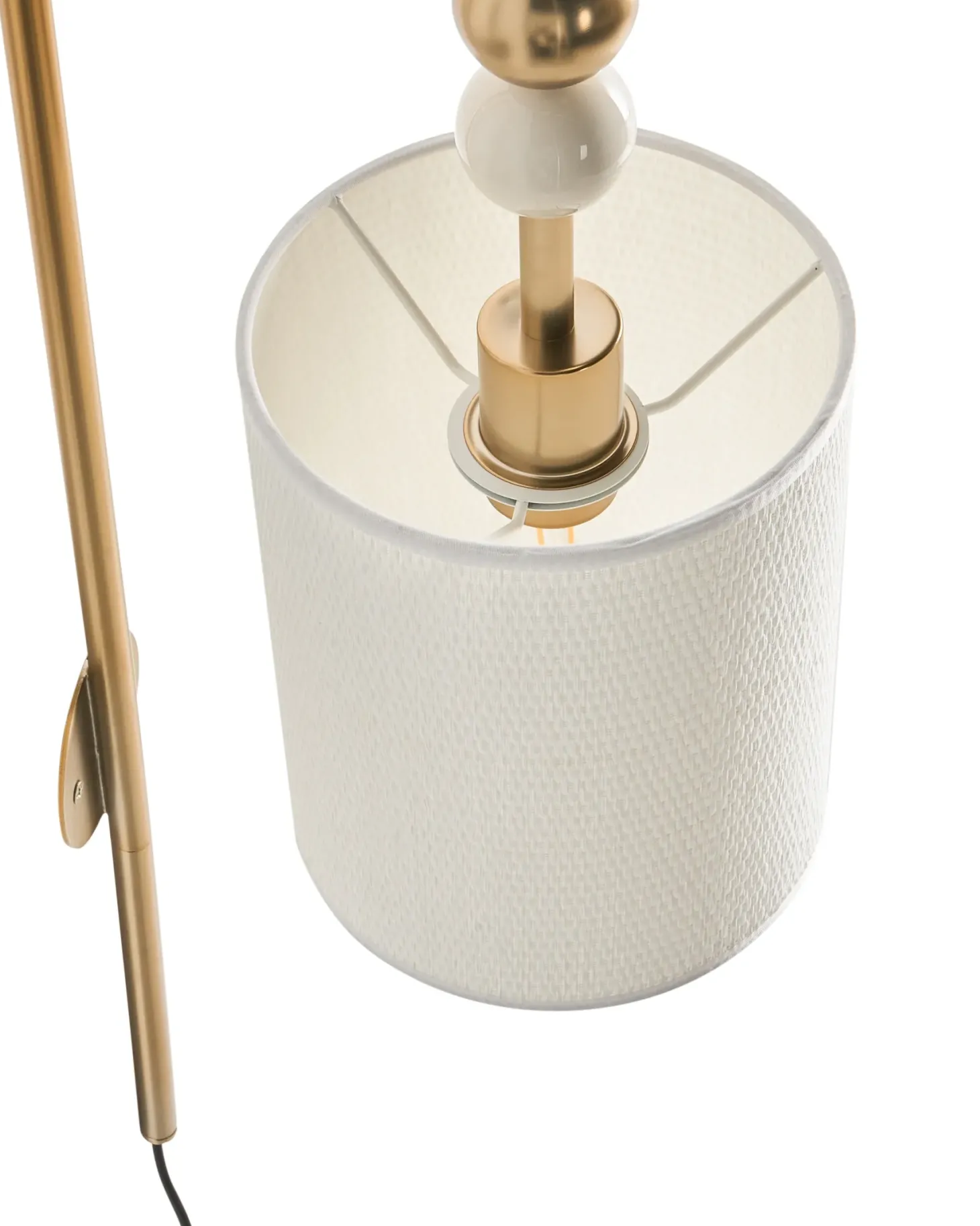 Lampa ścienna LOKY Mosiężny/beżowy Metal
