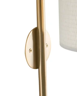 Lampa ścienna LOKY Mosiężny/beżowy Metal