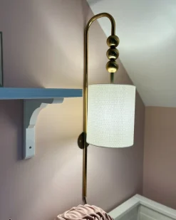 Lampa ścienna LOKY Mosiężny Metal