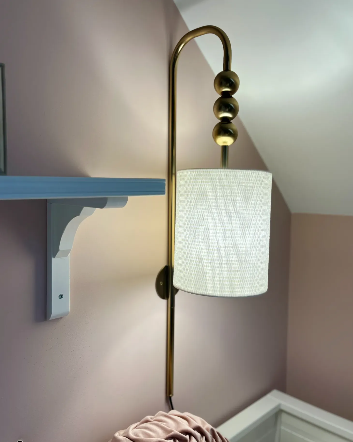 Lampa ścienna LOKY Mosiężny Metal