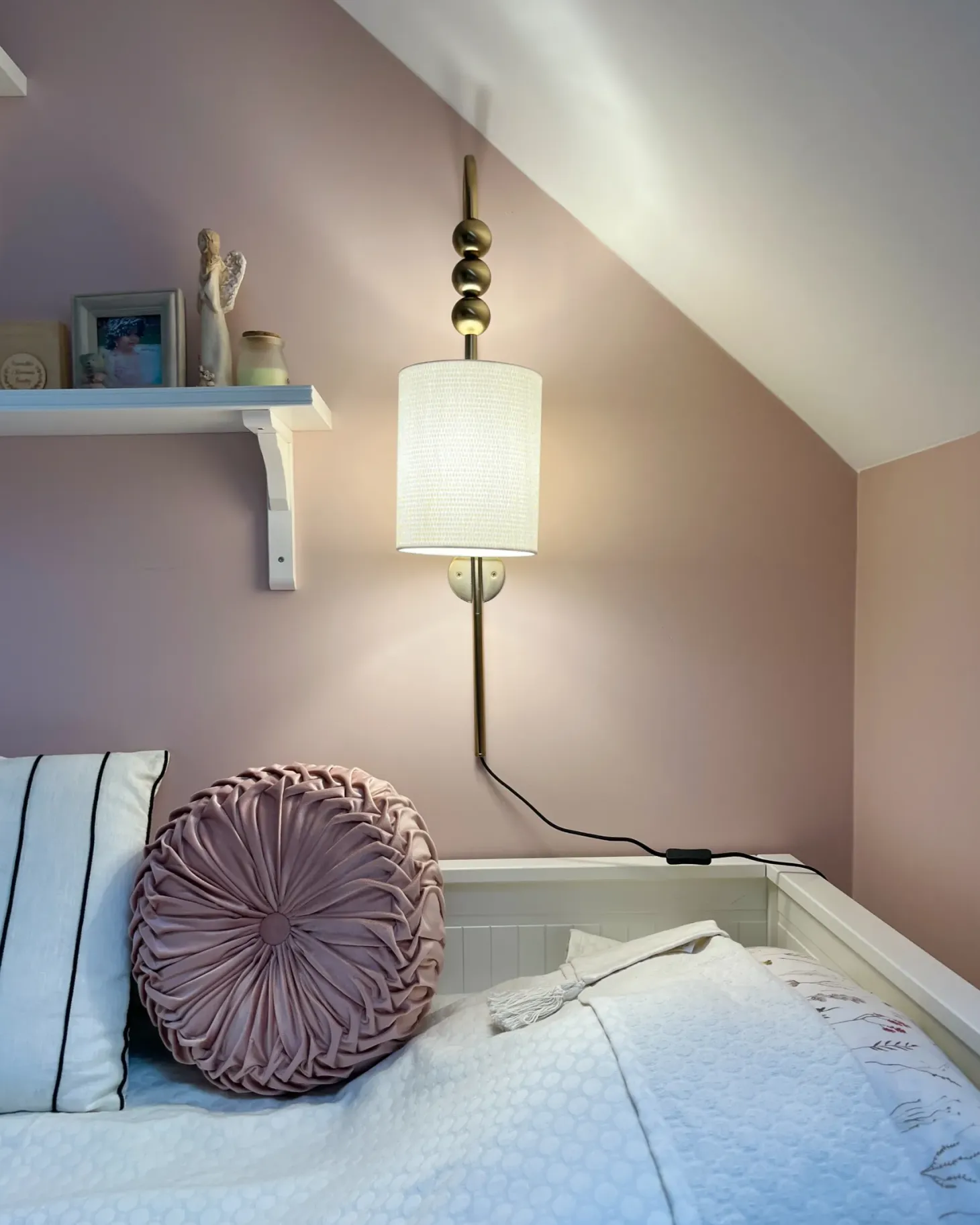 Lampa ścienna LOKY Mosiężny Metal