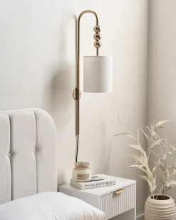 Lampa ścienna LOKY Mosiężny Metal