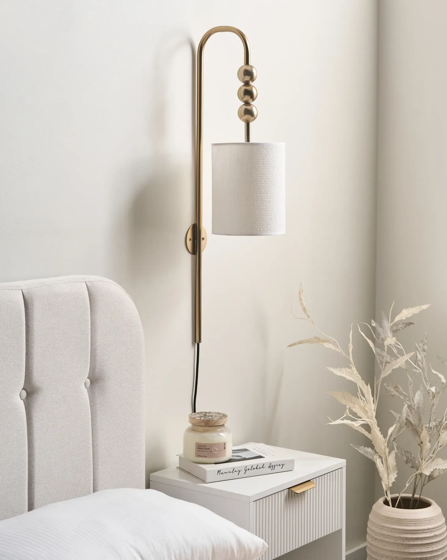 Lampa ścienna LOKY Mosiężny Metal