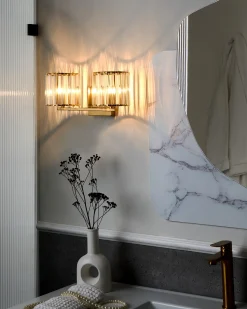 Lampa ścienna LOURIDO Złoty Metal
