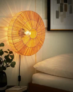 Lampa ścienna LUMUT Naturalny Plecionka