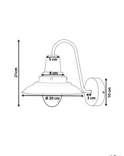 Lampa ścienna LUZA Mosiężny Metal