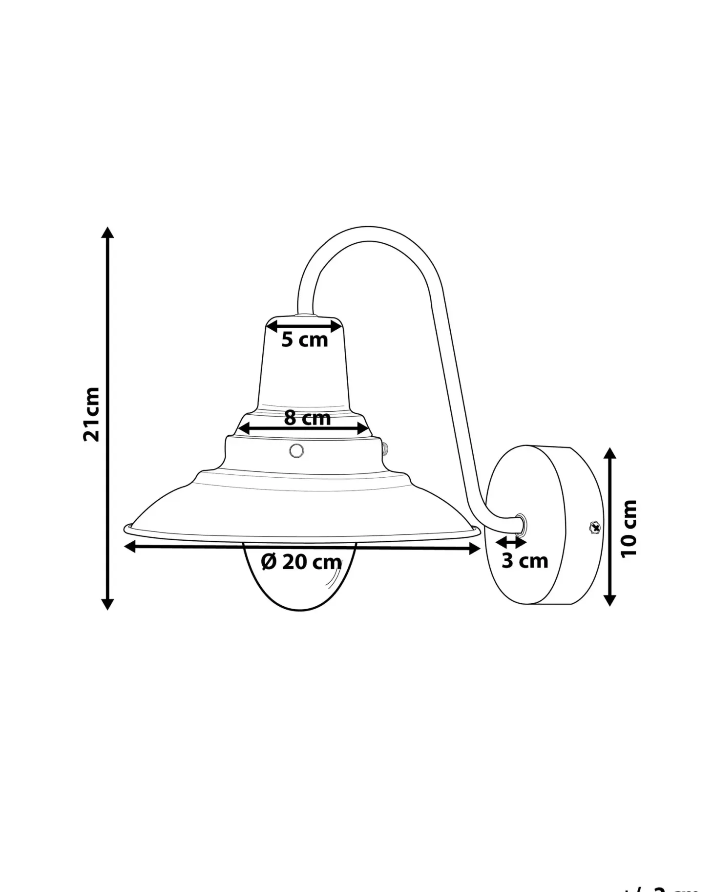 Lampa ścienna LUZA Mosiężny Metal