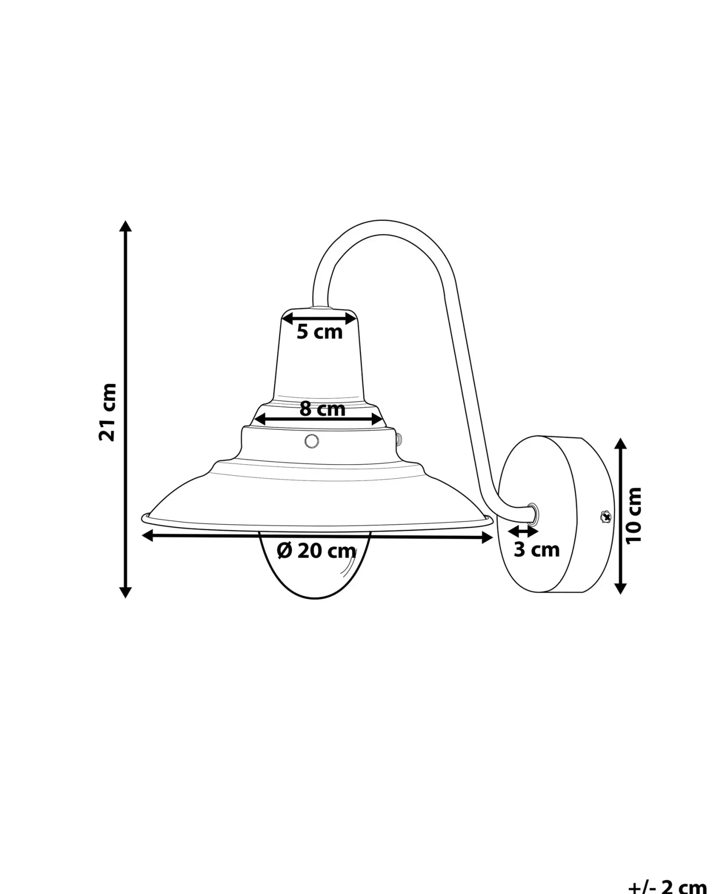 Lampa ścienna LUZA Srebrny Metal