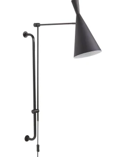 Lampa ścienna MARISA Czarny Metal Regulowana