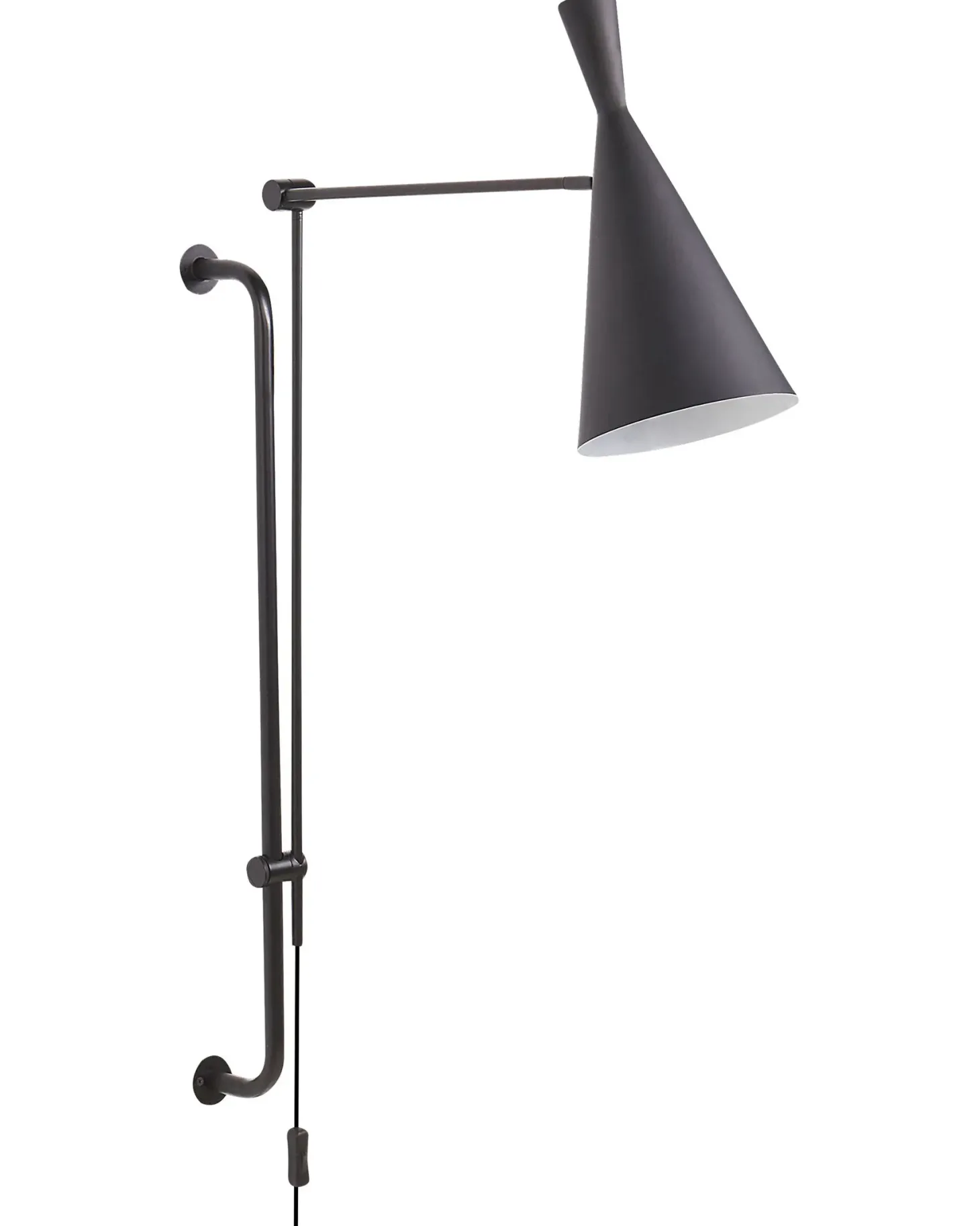 Lampa ścienna MARISA Czarny Metal Regulowana