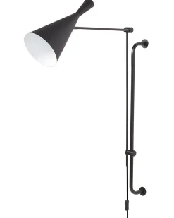 Lampa ścienna MARISA Czarny Metal Regulowana